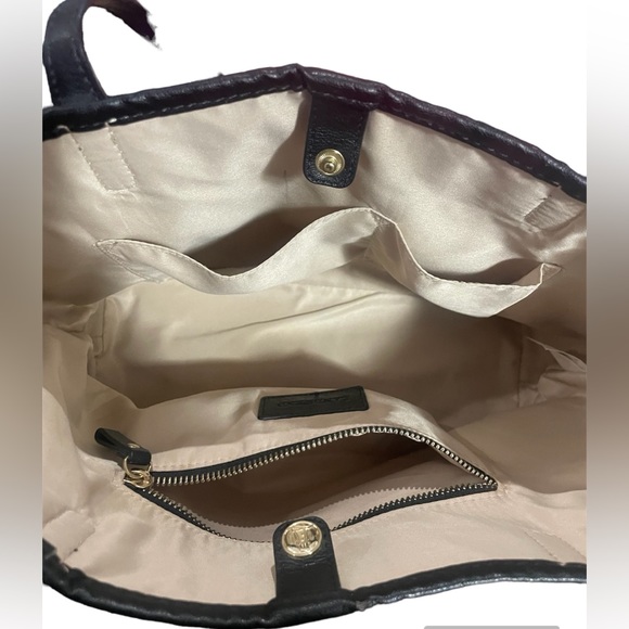 NWOT Lands End Tote/Shoulder bag in Black & Gray - Picture 4 of 9